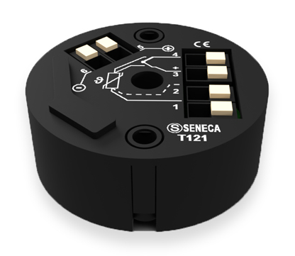 T121,  Isolated Transmitter for Pt100, Ni100, Pt500, Pt1000. TC, Ohm