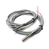 PT1000/2-wire Low Cost Temperatuur Sensor, 1,5m Silicone Cable