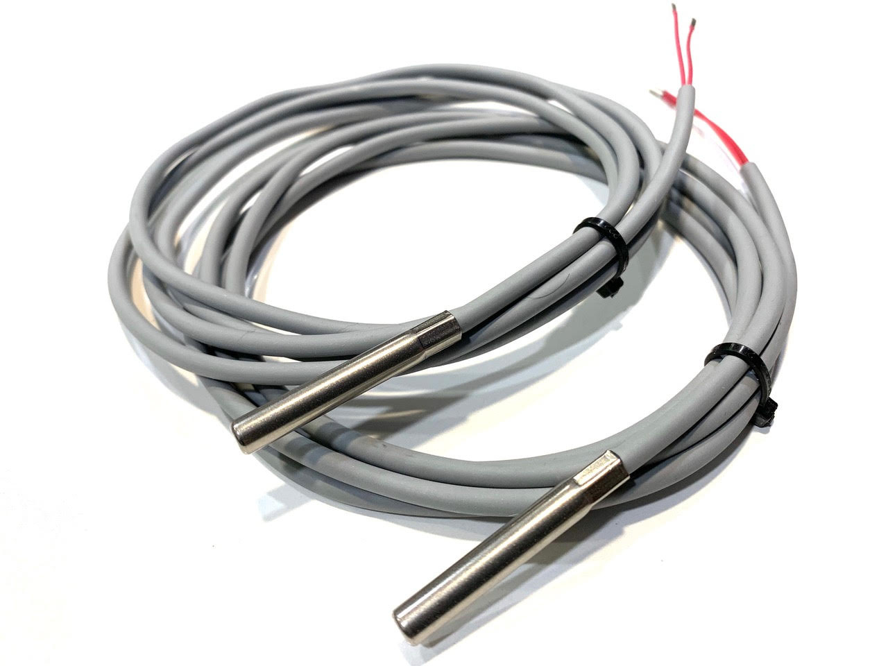 PT1000/2-wire Low Cost Temperatuur Sensor, 1,5m Silicone Cable