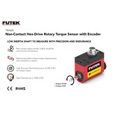 TRH605 - 5VDC - Hex Drive Rotary Torque Sensor + Encoder, 0.5 Nm to 18 Nm