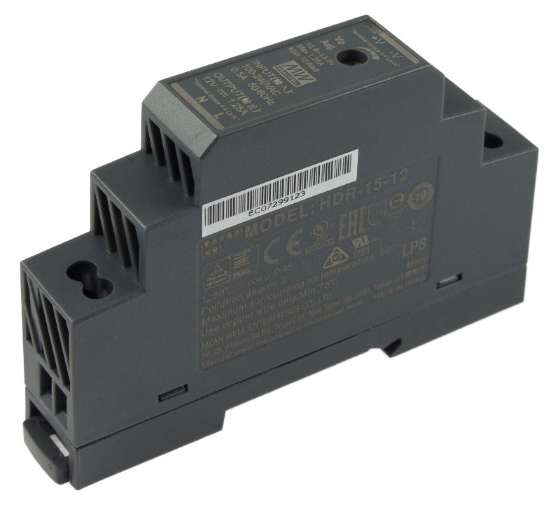PWR_DIN_12/1.2 - DIN rail PSU 12V / 1,25A