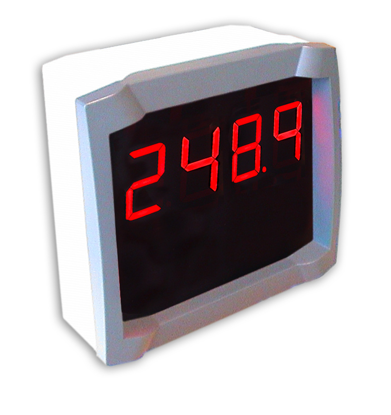 Large Display for PT100, NTC, PTC, 0-10V, 4-20mA + Analog Output + Alarm Relais