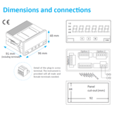 Paneel meter voor Loadcells met 230VAC Voeding - M60-LC-H