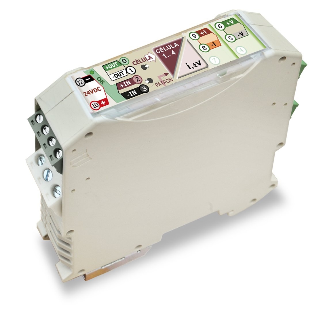 PIMZOS Loadcell Amplifier with ouptut 10V or 4-20mA