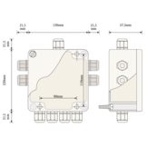 PIMZOS Loadcell Summing Box for 4 Loadcells mV/V