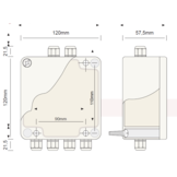 PIMZOS Active Summing Box for 4 loadcells with Amplifier 4-20mA or 0-10V