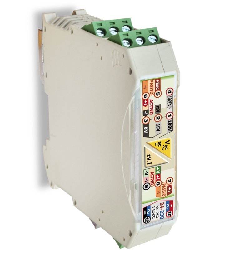 Isolator for Voltage AC/DC, mV to 1000V, Analog Output ±10V or 4-20mA