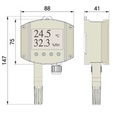 Temperature and Humidity Sensor with Display, Output 4-20mA