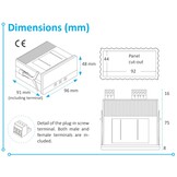 Universal Panel Meter with multisignal input - C40