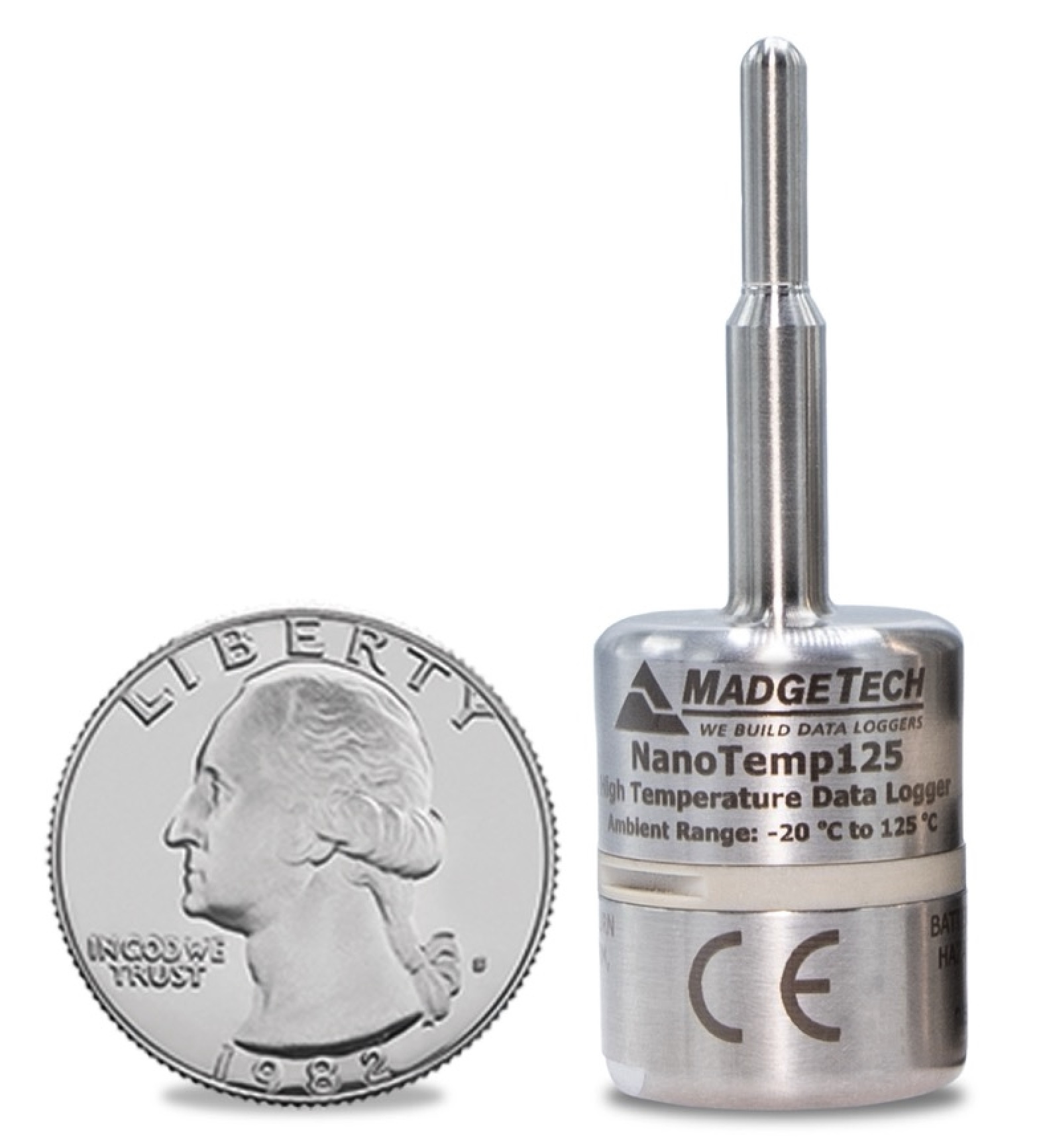 NanoTemp125 - Miniature Data Logger for high temperatures up to +125 °C