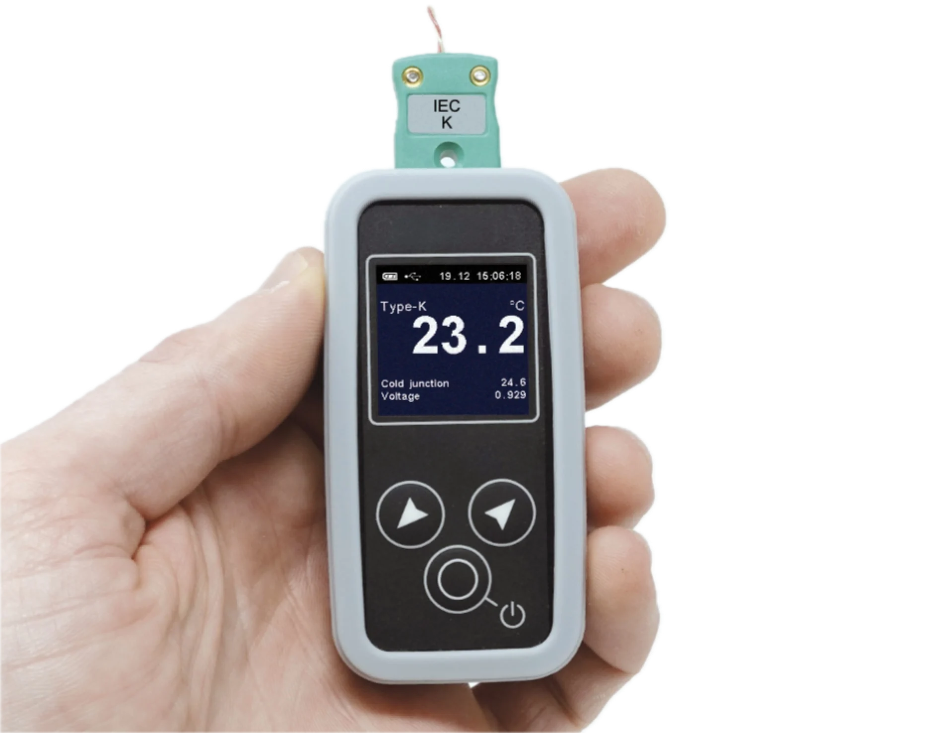 Excelog One - Miniatuur handheld thermokoppel datalogger en simulator