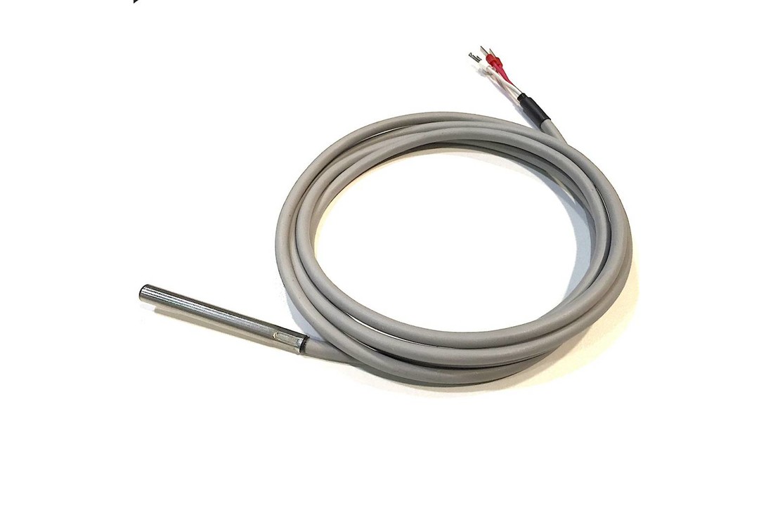 PT100/4-wire Temperatuur Sensor, 3 meter silicon cable