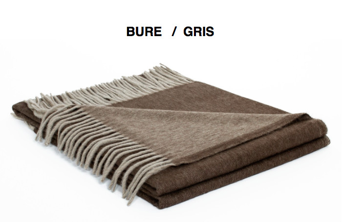 Brun de vian-Tiran   ( La manufacture des fibres nobles depuis 1808 ) Throw Chandigarh cashmere 140/180 cm