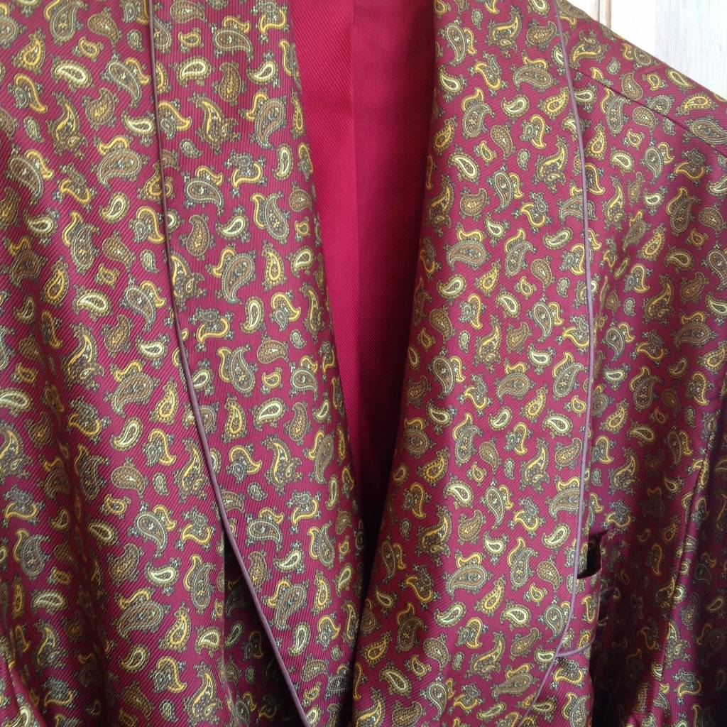 Piet Nollet Dressing gown in 100% silk and lined (inside) with 100% Silk