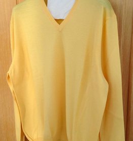 Piet Nollet Pull extra fine laine mérinos / jaune moyen