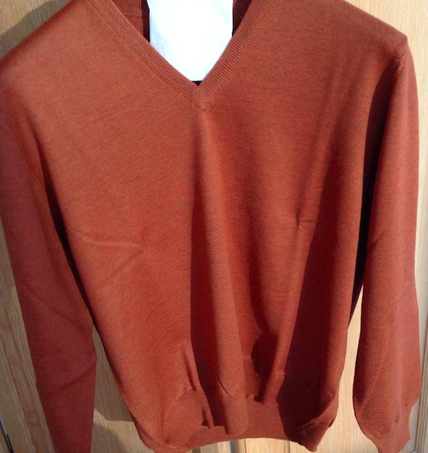 Piet Nollet Pullover Extra fijne merinowol   /BRUIN - ROEI