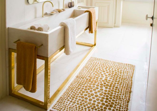 Habidecor DOLCE Bath carpet - 60% cotton, 20% Acrylic 20%, Lurex 1900 gr / m2