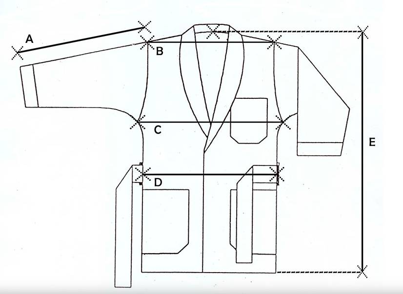 Piet Nollet Robe de chambre courte (veste courte): en velours de coton avec doublure et ceinture contrastantes 100% soie satinée. -