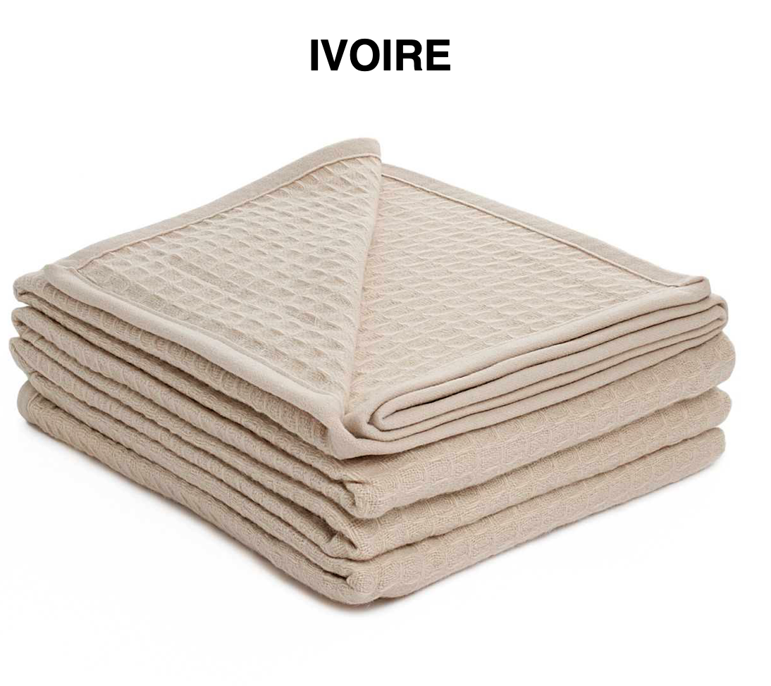 Brun de vian-Tiran   ( La manufacture des fibres nobles depuis 1808 ) Summer blanket NUAGE: 100% merino wool from Arles Antique