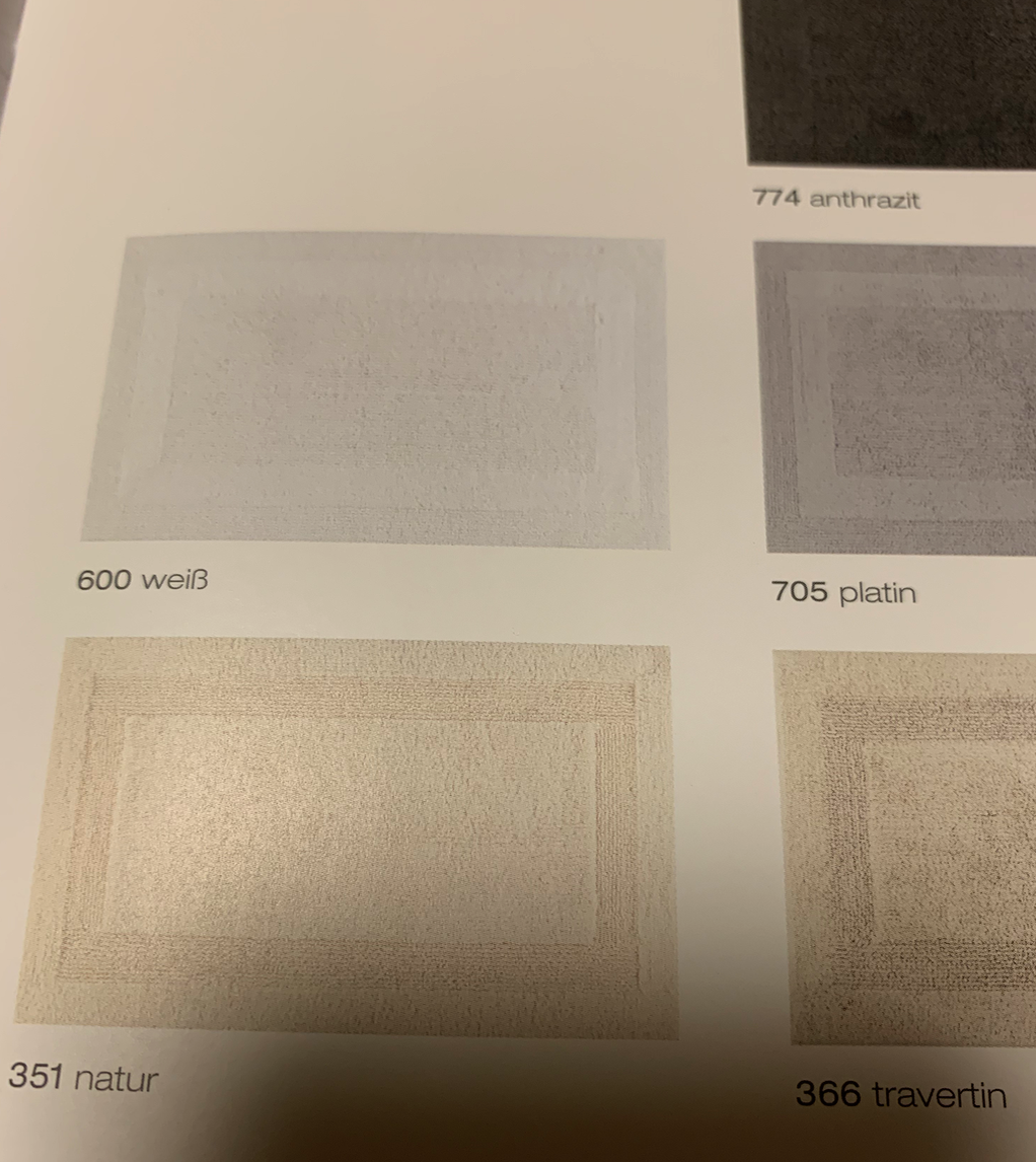 Cawö Bath carpet : ( art. 1000 ) 2 sides , reversible ( 100 % camped cotton )