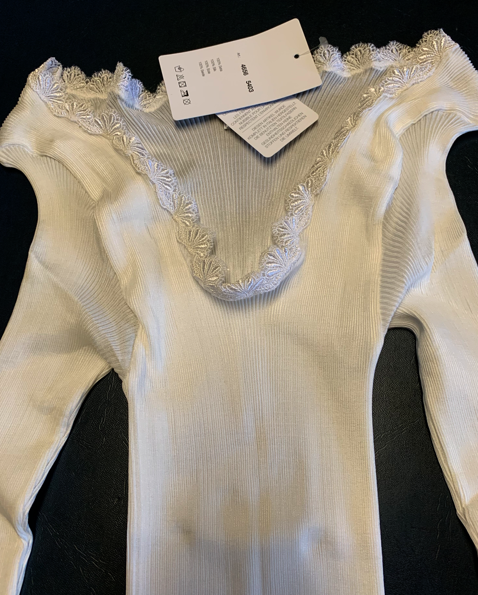 Shirt LS ladies with long sleeves in 100% silk