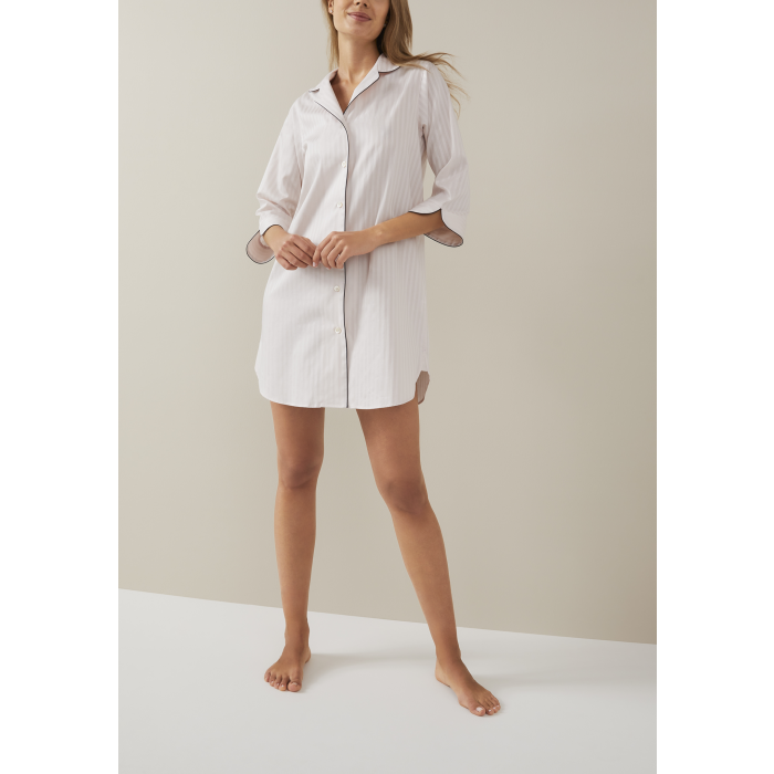 Zimmerli Chemise de nuit manches 3/4, femme (voile de coton suisse)