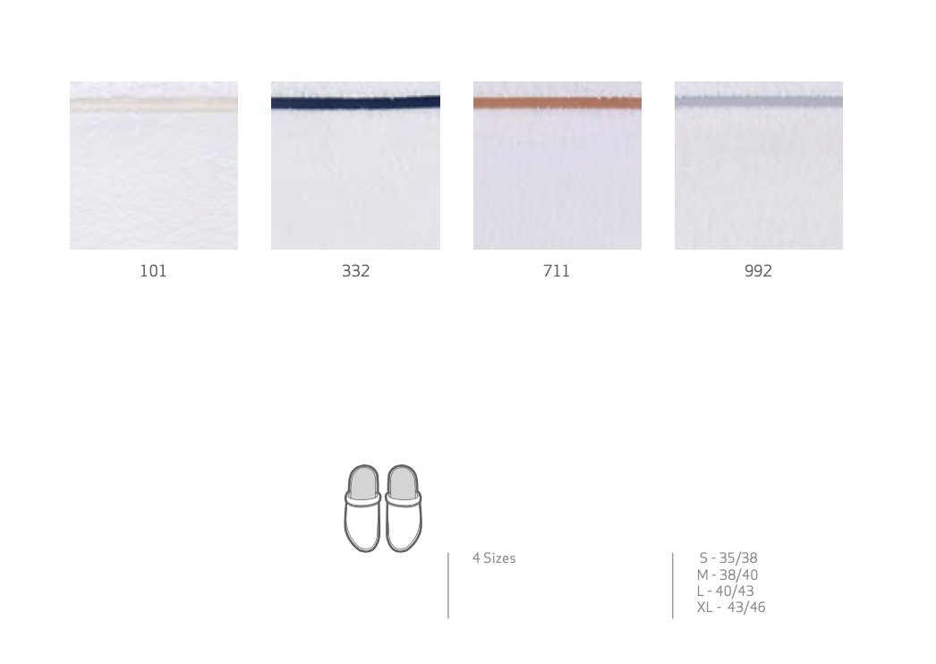 Abyss Slippers SAXO i. / 100 % Egyptian cotton - Giza 70 Extra long threads ( 500 g/m2 )