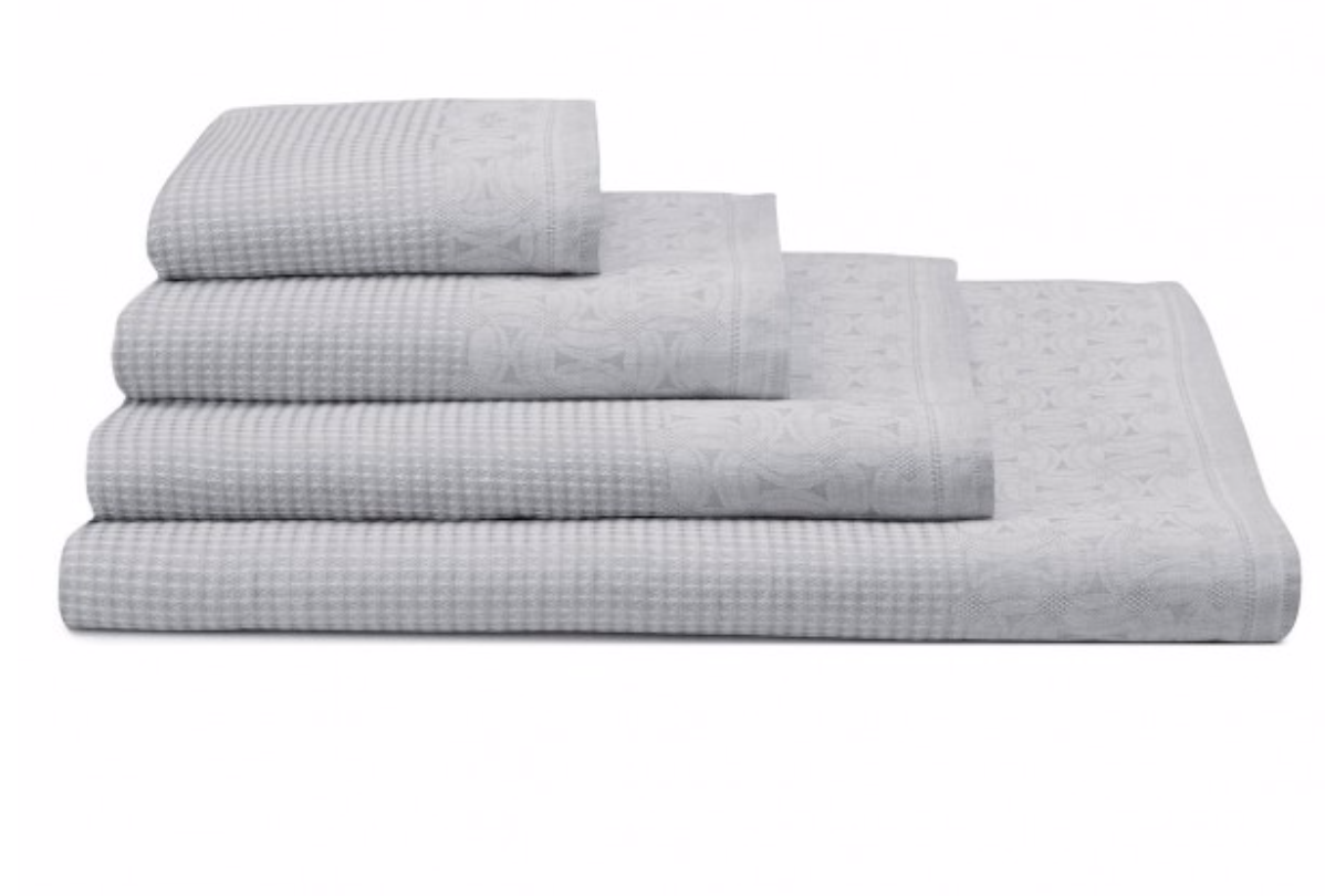 Le jacquard francais Serviettes LULA (100% lin) + drap de bain