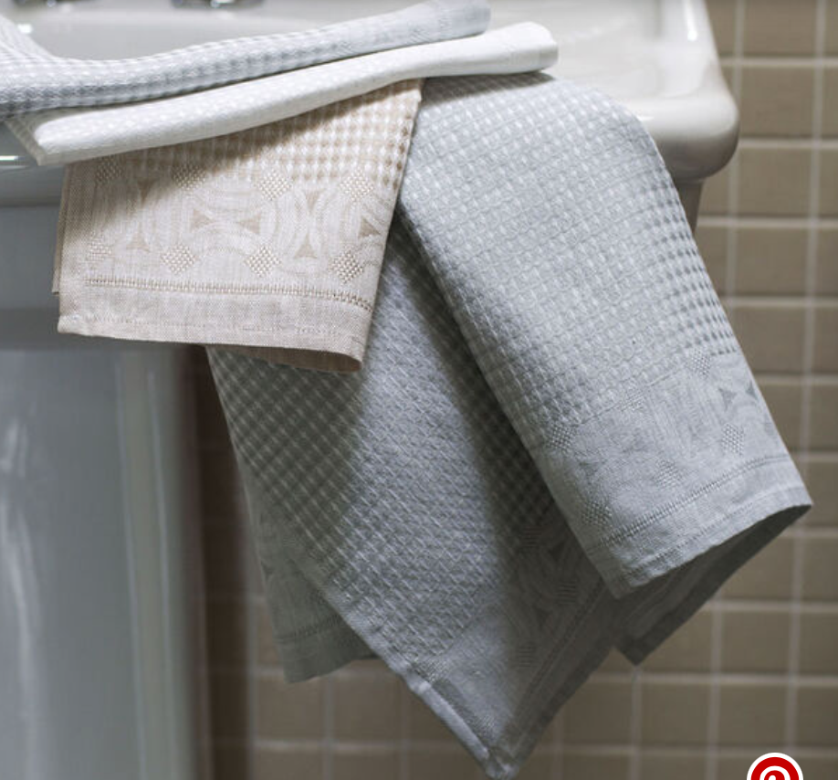 Le jacquard francais Serviettes LULA (100% lin) + drap de bain