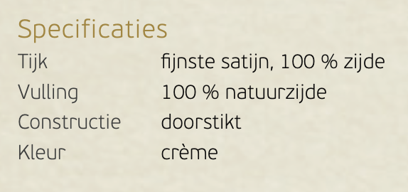 Brinkhaus Silk duvet: Konya: (100% natural silk)