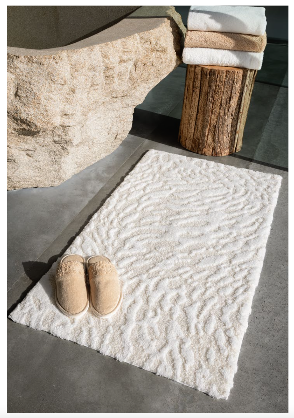 Habidecor Bath rug FLOW: 55% Egyptian Giza cotton long thread / 45% Acrylic - 1900 g / m2