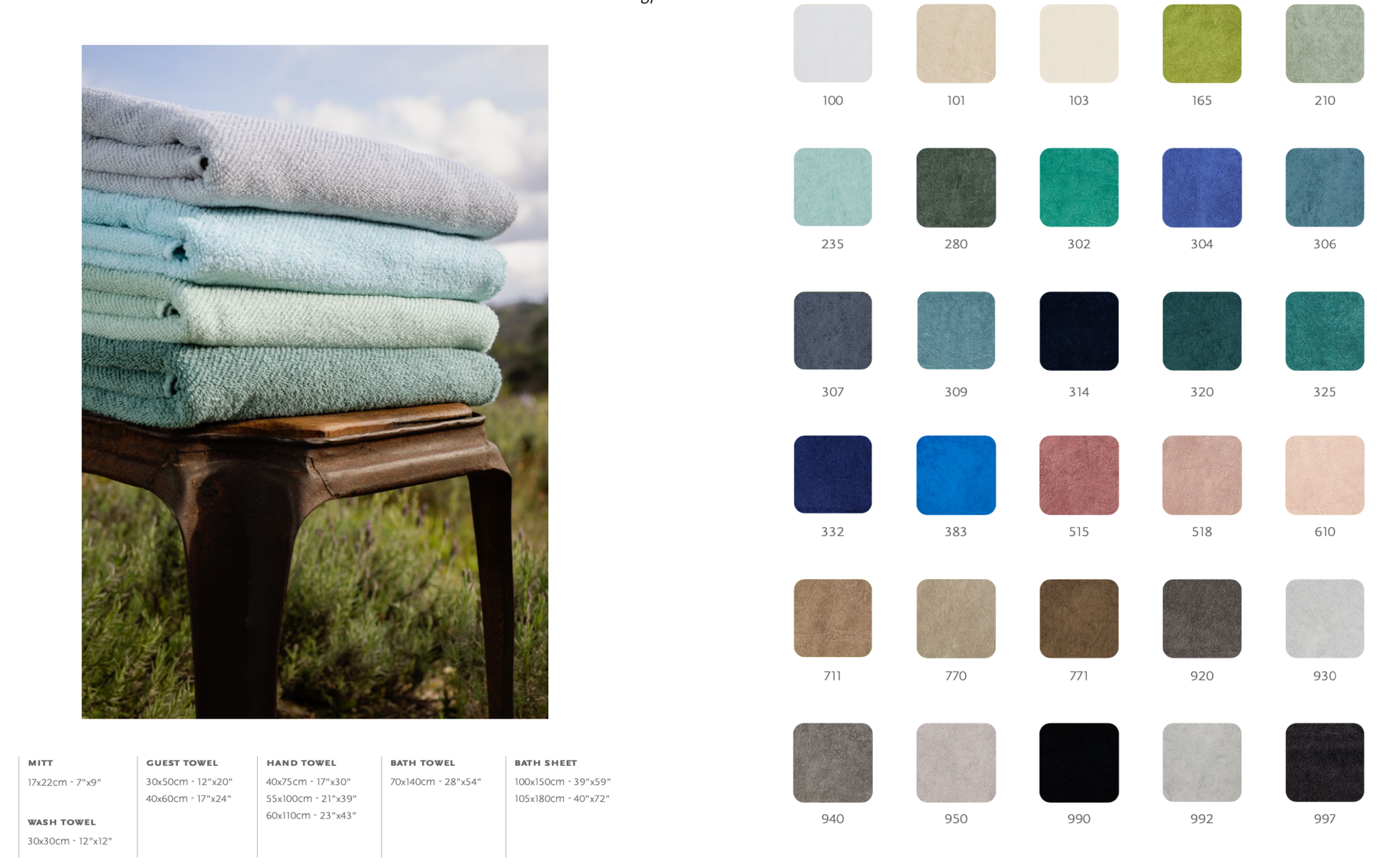 Abyss Serviettes TWILL : 100% coton égyptien de Gizeh fils extra longs - 500 g/m2