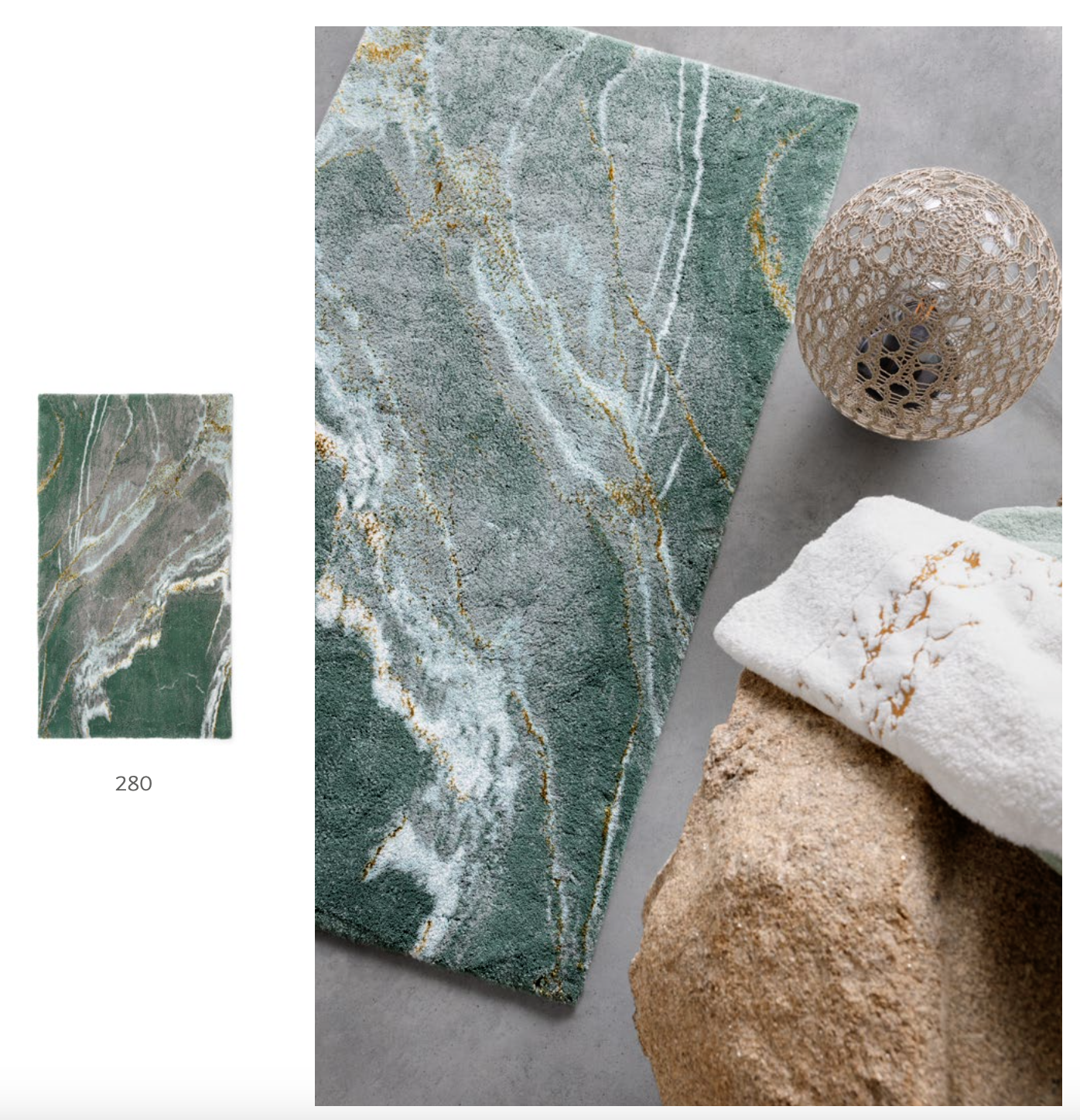 Habidecor Bath rug LIPARI: 96% Egyptian Giza cotton long thread / 3% Acrylic / 1% Lurex - 2200 g/m2