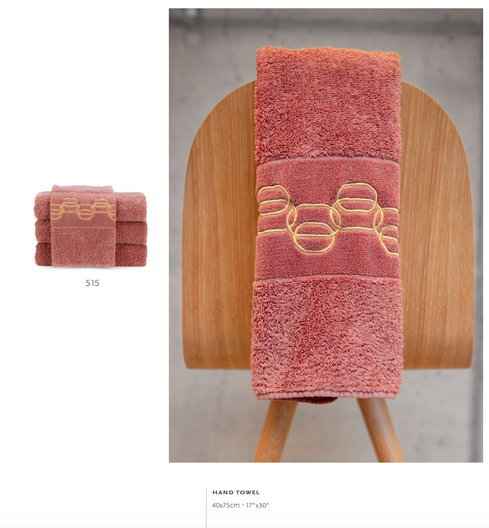 Abyss Serviettes PALACIO : 100 % coton égyptien Giza, fils extra longs, 650 g/m²