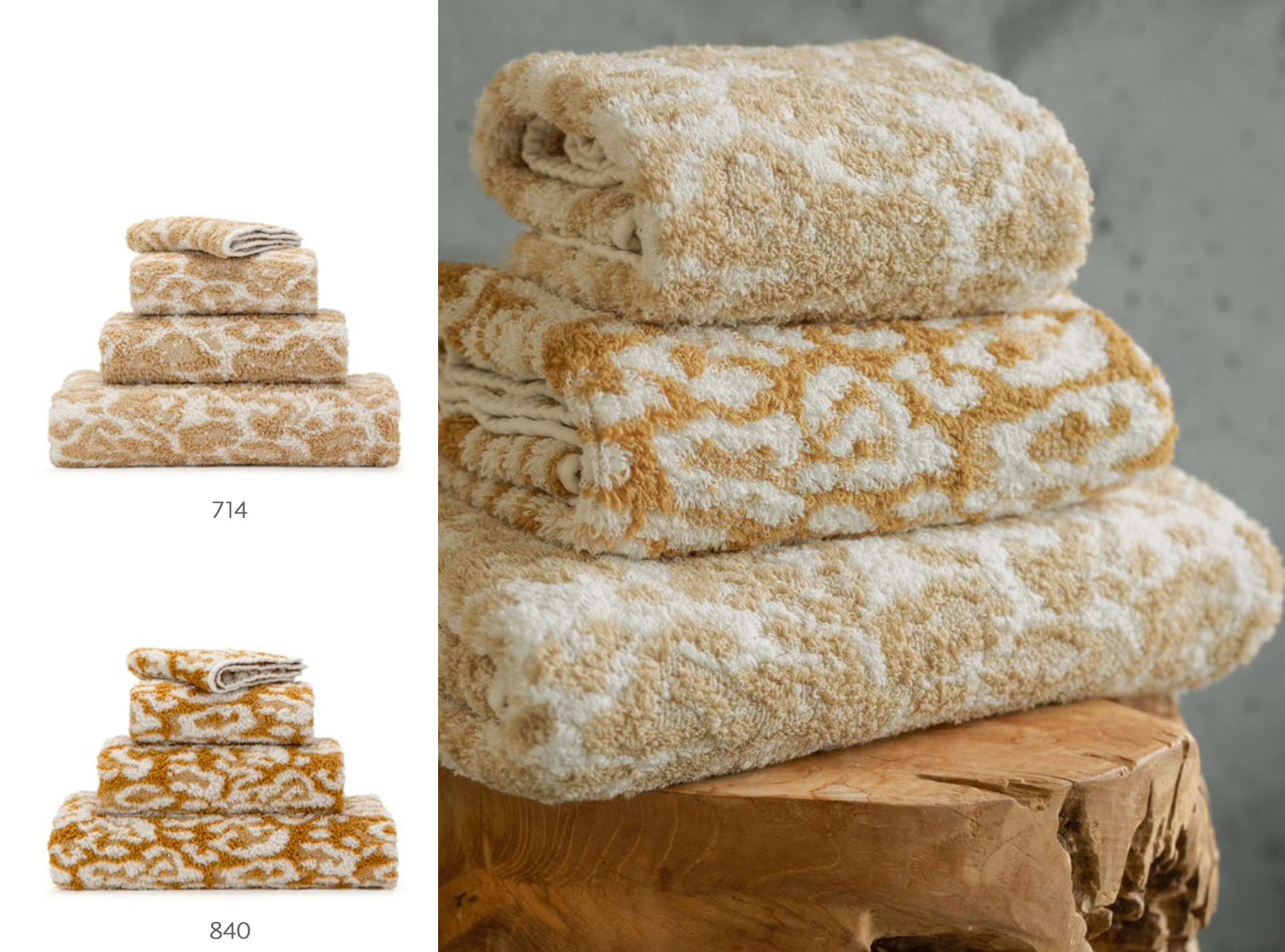Abyss Serviettes SAUVAGE : 100% coton égyptien Gizeh / Fil extra long : 620 gr./m²