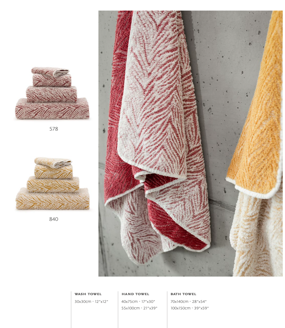 Abyss Serviettes VASCO : 100% coton égyptien Gizeh / Fil extra long : 630 gr./m²