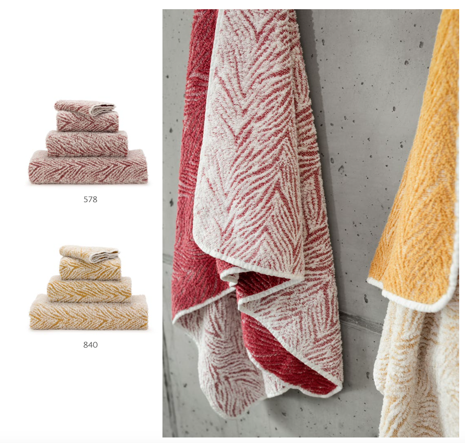 Abyss Serviettes VASCO : 100% coton égyptien Gizeh / Fil extra long : 630 gr./m²