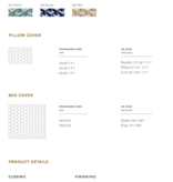 Celso de Lemos Bedsprei  TEA:  100  %   Egyptisch GIZA katoen , extra lange draad /  380  g/m2 -