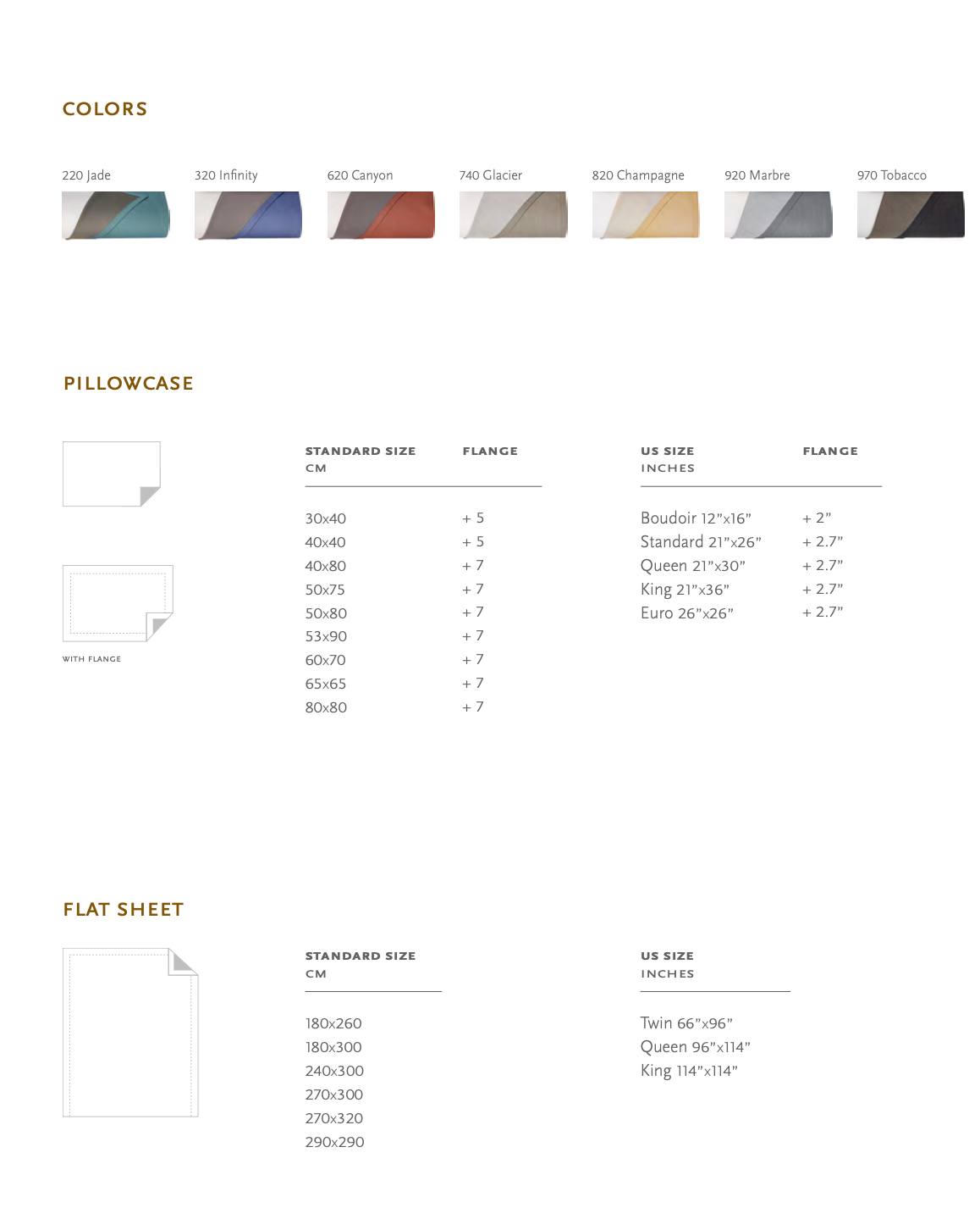 Celso de Lemos Linge de lit CALYPSO : (Satin -100% coton égyptien GIZA - Fils extra longs / 650 fils) - 110 g/m2