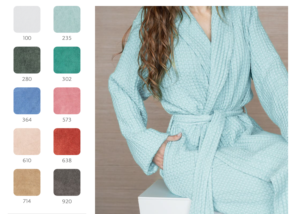 Abyss Peignoir POUSADA (Autres 50 coloris) 100% coton égyptien - Giza 70 Fils extra longs - 300 g/m2