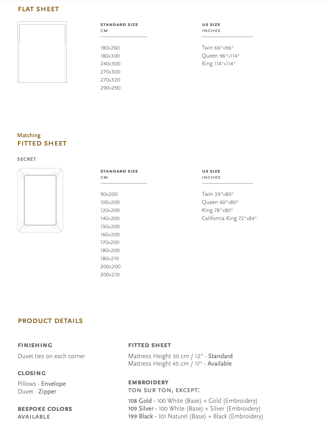 Celso de Lemos Bed linen BOURDON :( Satin -100% Egyptian GIZA cotton- Extra long threads / 700 Thread Count )- 130 g/m2