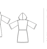 Abyss BEES bathrobe : 100% Egyptian Giza cotton - Extra long threads / 350 g/m² (with hood )
