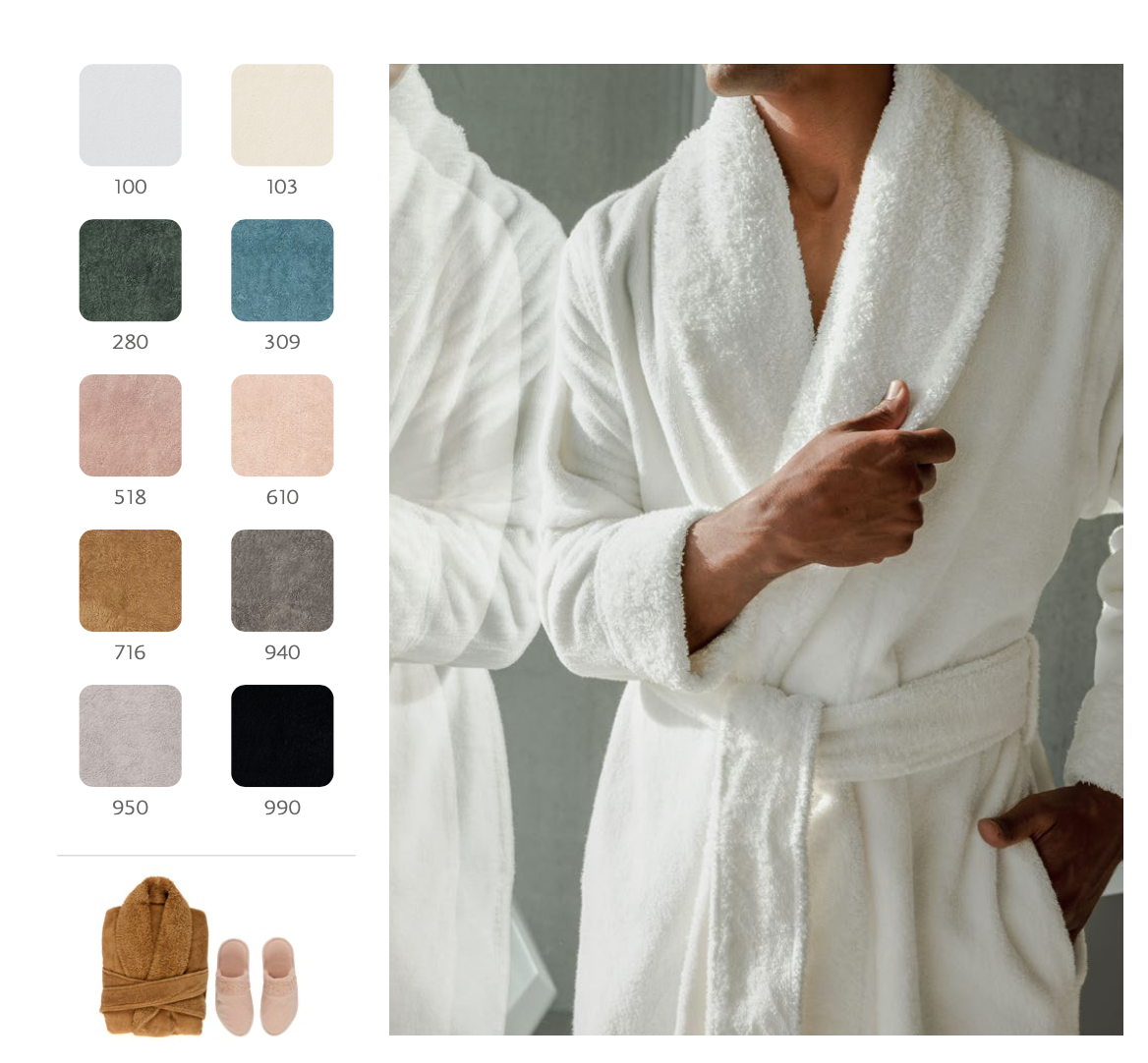 Abyss Bathrobe COMFY: 100% Egyptian Giza cotton - Extra long threads / 500 g/m2