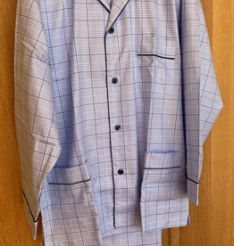 Piet Nollet Pyjama, Cotton, long for MEN, 3 pockets / Egyptian cotton (with extra button at the top) -