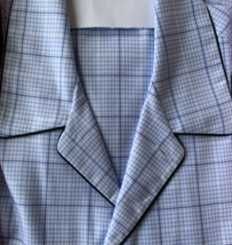 Piet Nollet Pyjama long en coton pour HOMME, 3 poches / Coton égyptien (avec bouton supplémentaire sur le dessus)