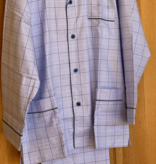 Piet Nollet Pyjama long en coton pour HOMME, 3 poches / Coton égyptien (avec bouton supplémentaire sur le dessus)