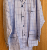 Piet Nollet Pyjama long en coton pour HOMME, 3 poches / Coton égyptien (avec bouton supplémentaire sur le dessus)