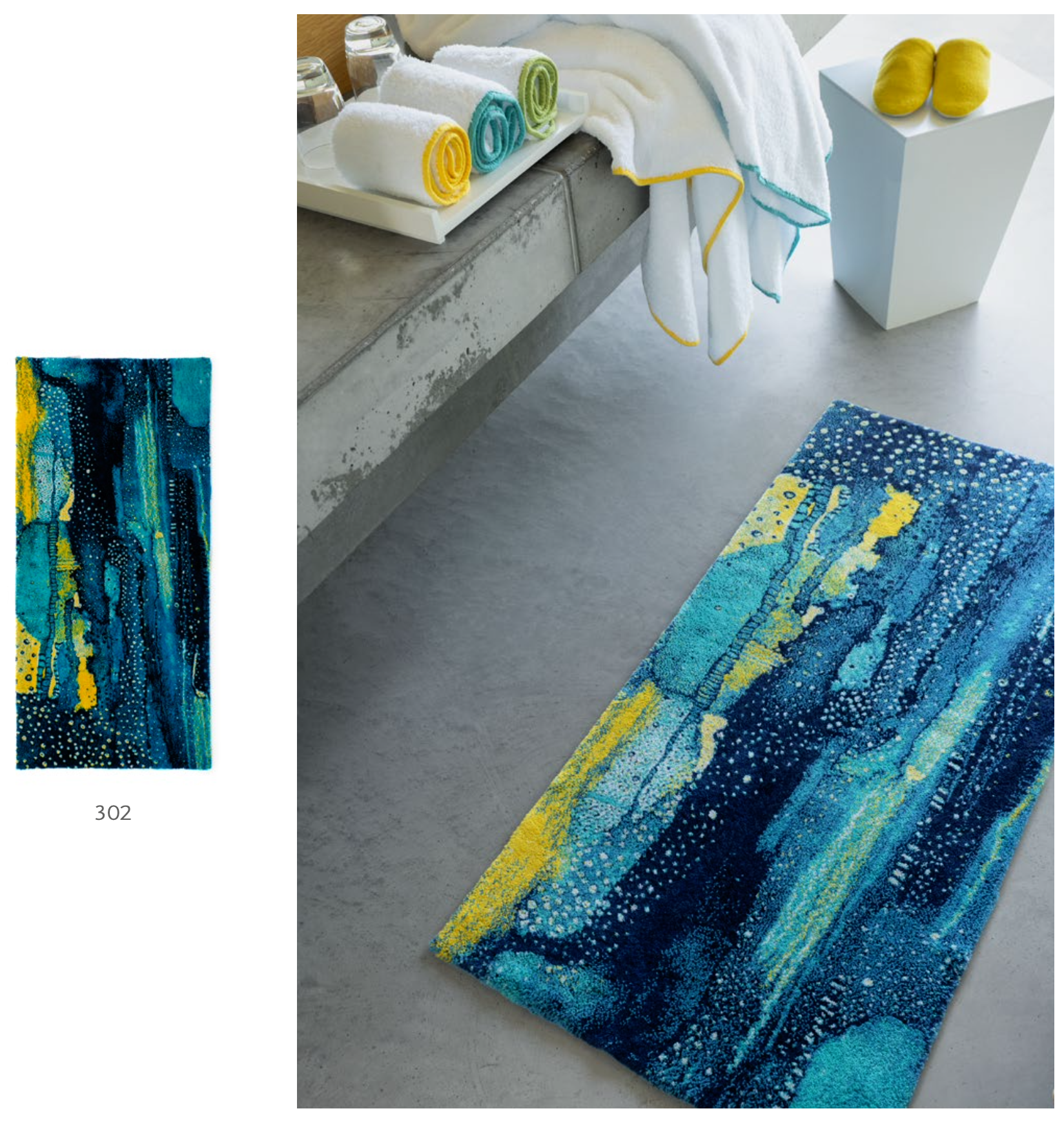 Habidecor Tapis de bain NEREO - 55 % coton égyptien Giza à fil long, 45 % acrylique : 1 900 g/m²