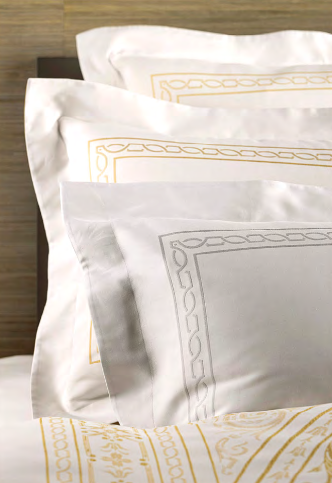 Celso de Lemos Couvre-lit VERSAILLE : ( 80 % coton égyptien GIZA - Fils extra longs - 20 % Soie - 130 g/m2