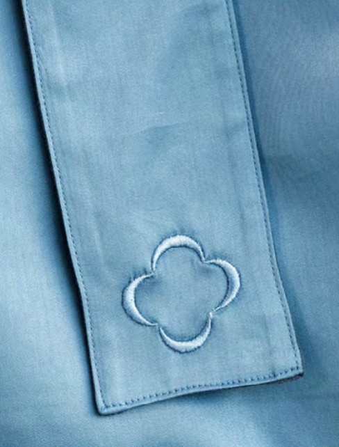 Celso de Lemos Peignoir ALMA : (Satin - 100 % coton égyptien GIZA - Fils extra longs / 310 g/m²)